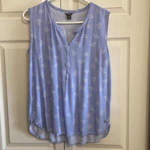 Eddie Bauer Sleeveless Top - Tall/XL - Blue & White